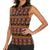 Cameroon Traditional Toghu Pattern Women Sleeveless Polo Shirt