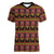 Cameroon Traditional Toghu Pattern Women V-Neck T-Shirt