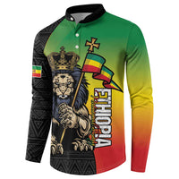 Personalized Ethiopia National Day Button Sweatshirt Lion Of Judah African Pattern