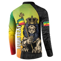 Personalized Ethiopia National Day Button Sweatshirt Lion Of Judah African Pattern