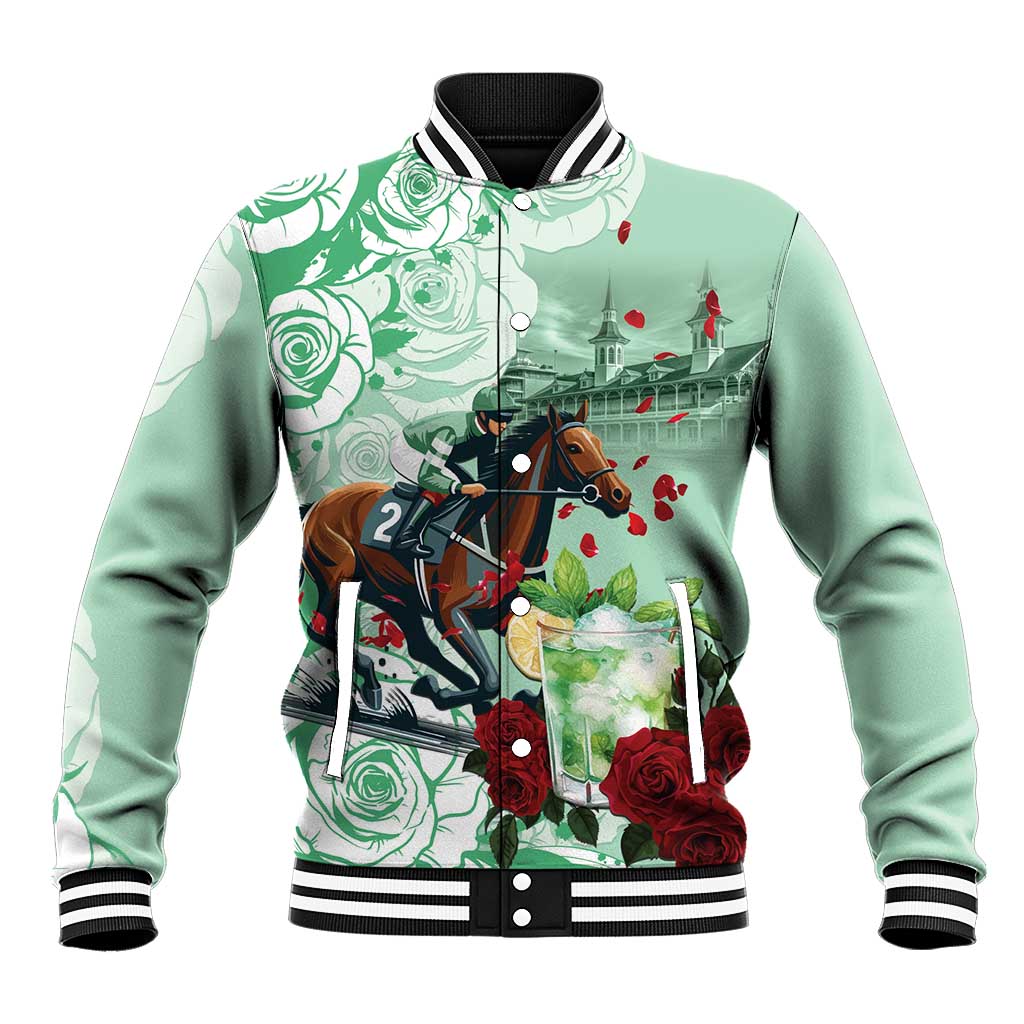 Kentucky Horse Racing Baseball Jacket Churchill Downs Derby Mint Julep Cocktail