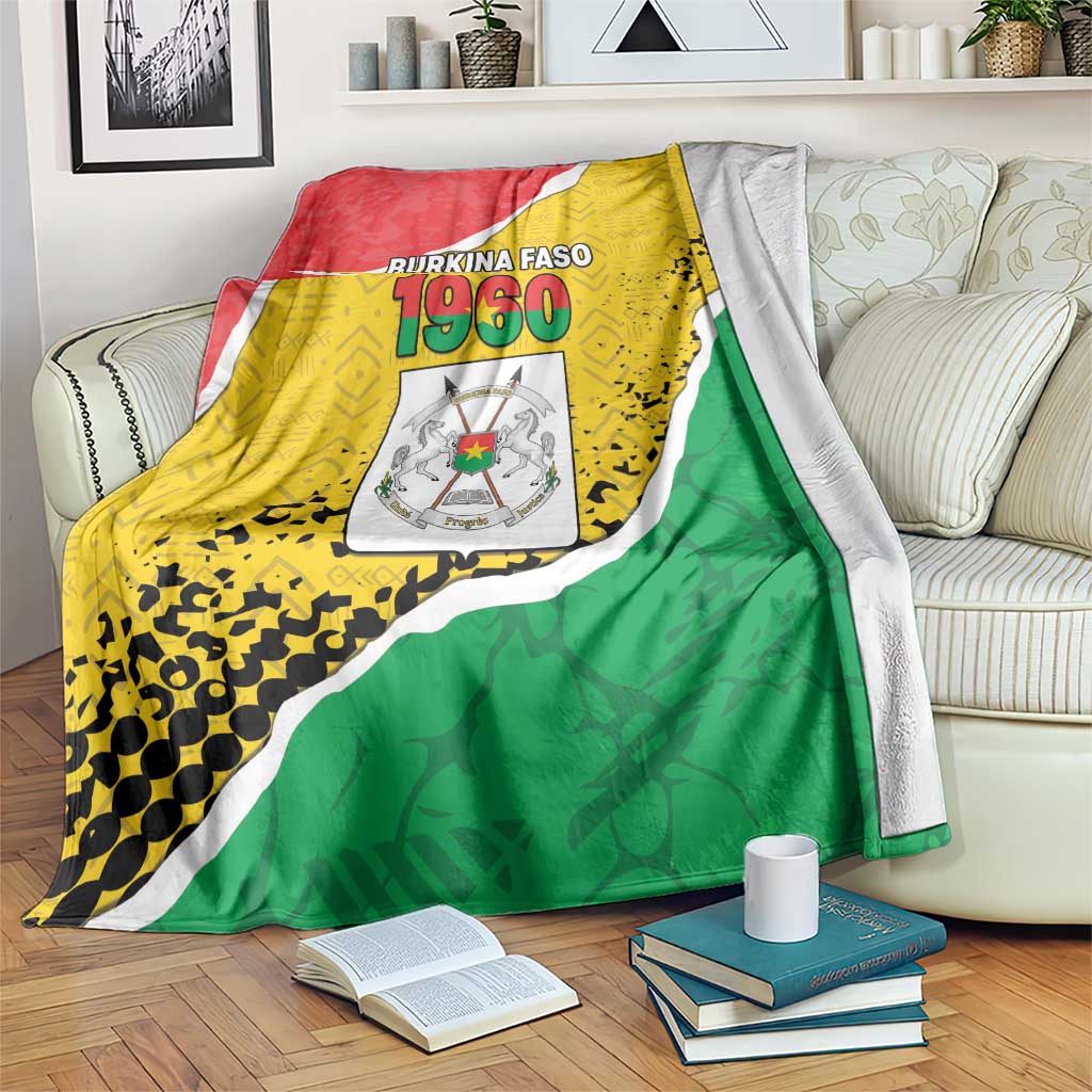 Burkina Faso Independence Day Blanket Coat Of Arms - Grunge Style - Wonder Print Shop