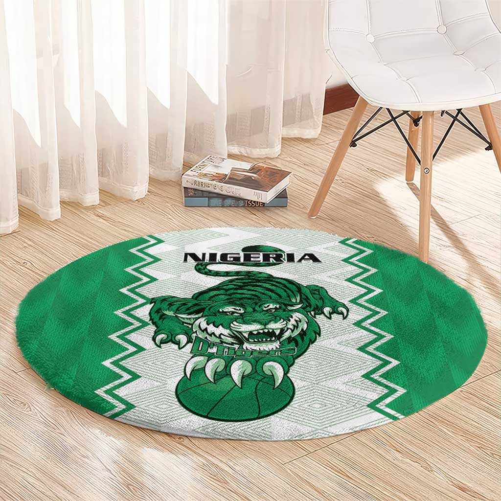 Nigeria Basketball Round Carpet Go DTigers - Wonder Print Shop