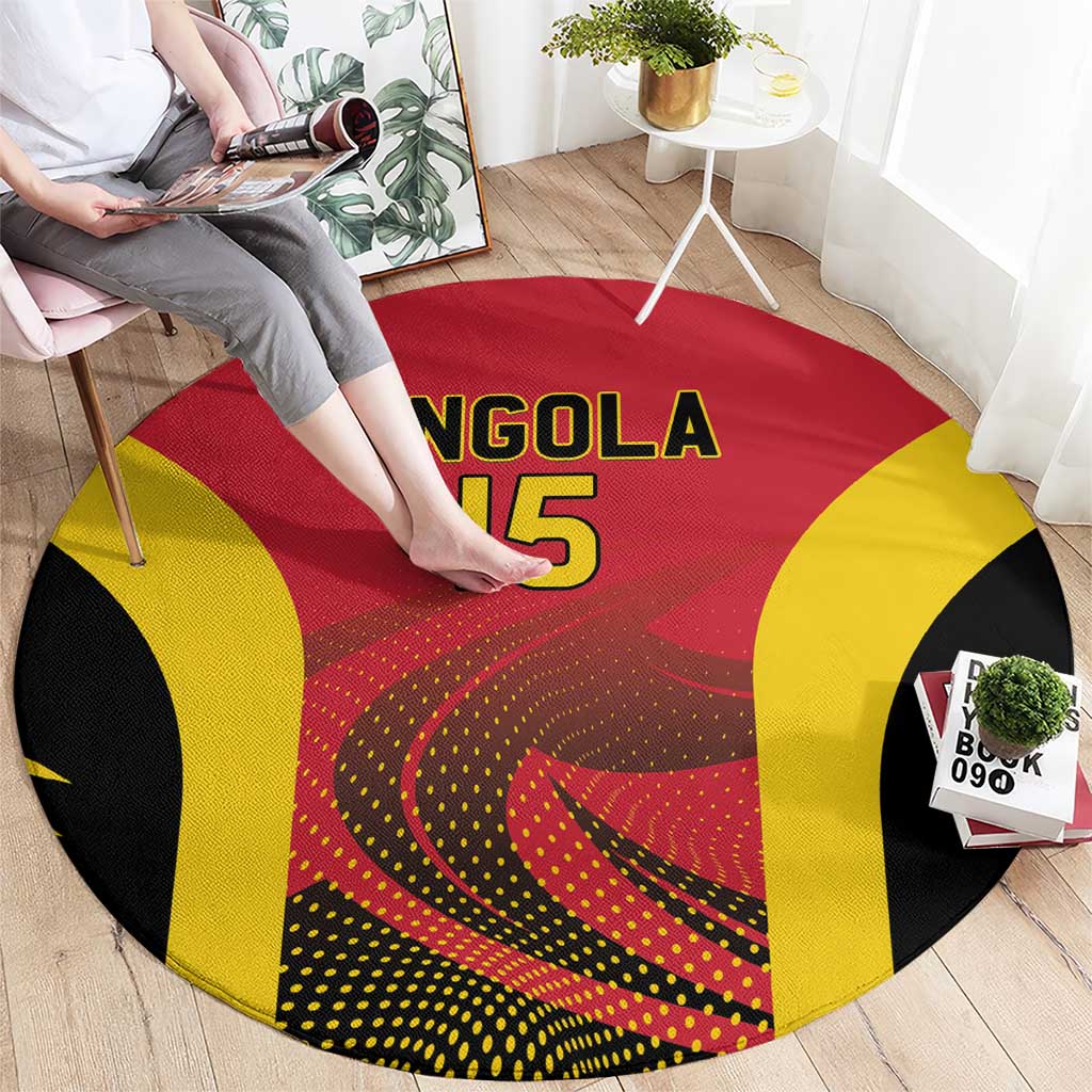 Angola Basketball Custom Round Carpet Go Champions - Wonder Print Shop