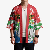Personalized Equatorial Guinea Independence Day Kimono Coat Of Arms With Map - Wonder Print Shop
