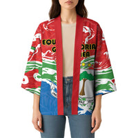Personalized Equatorial Guinea Independence Day Kimono Coat Of Arms With Map - Wonder Print Shop