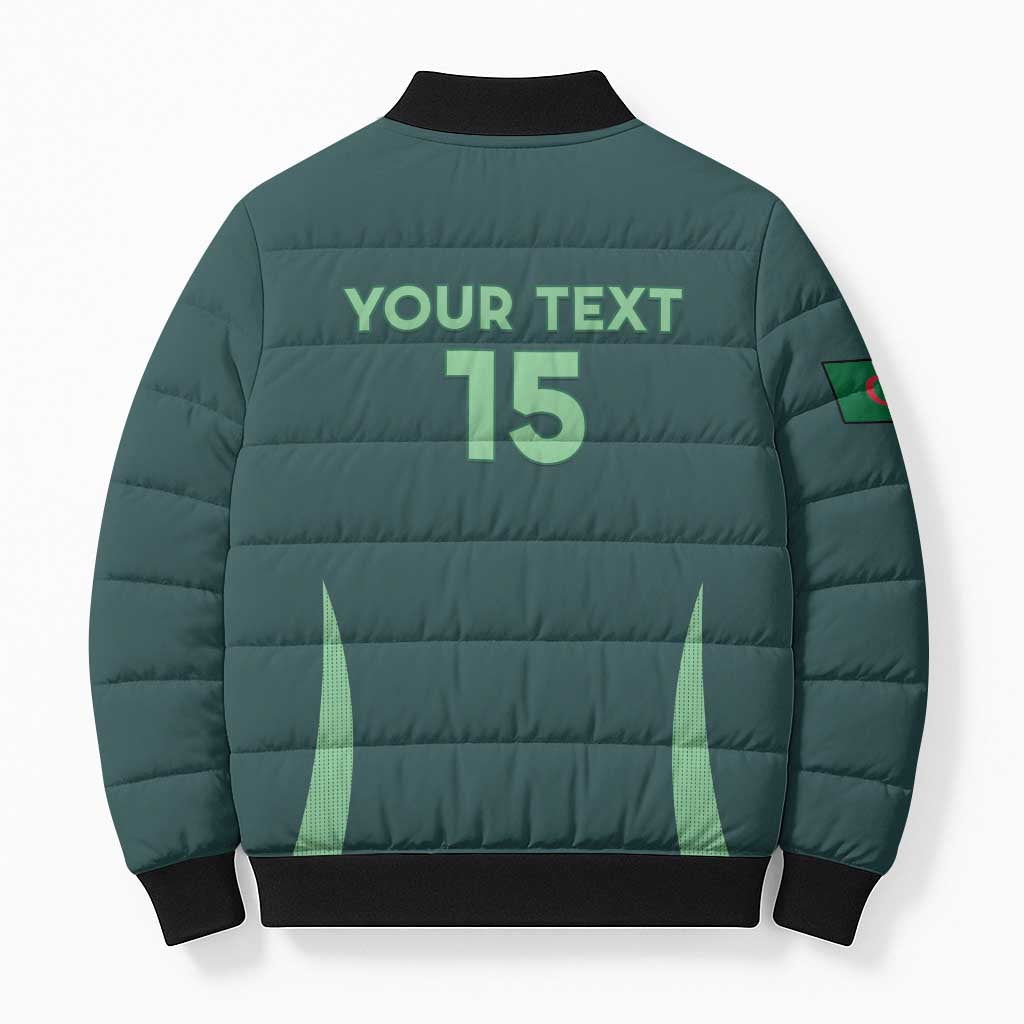 Custom Algeria Football Bomber Puffer Jacket Come On Greens - Wonder Print Shop
