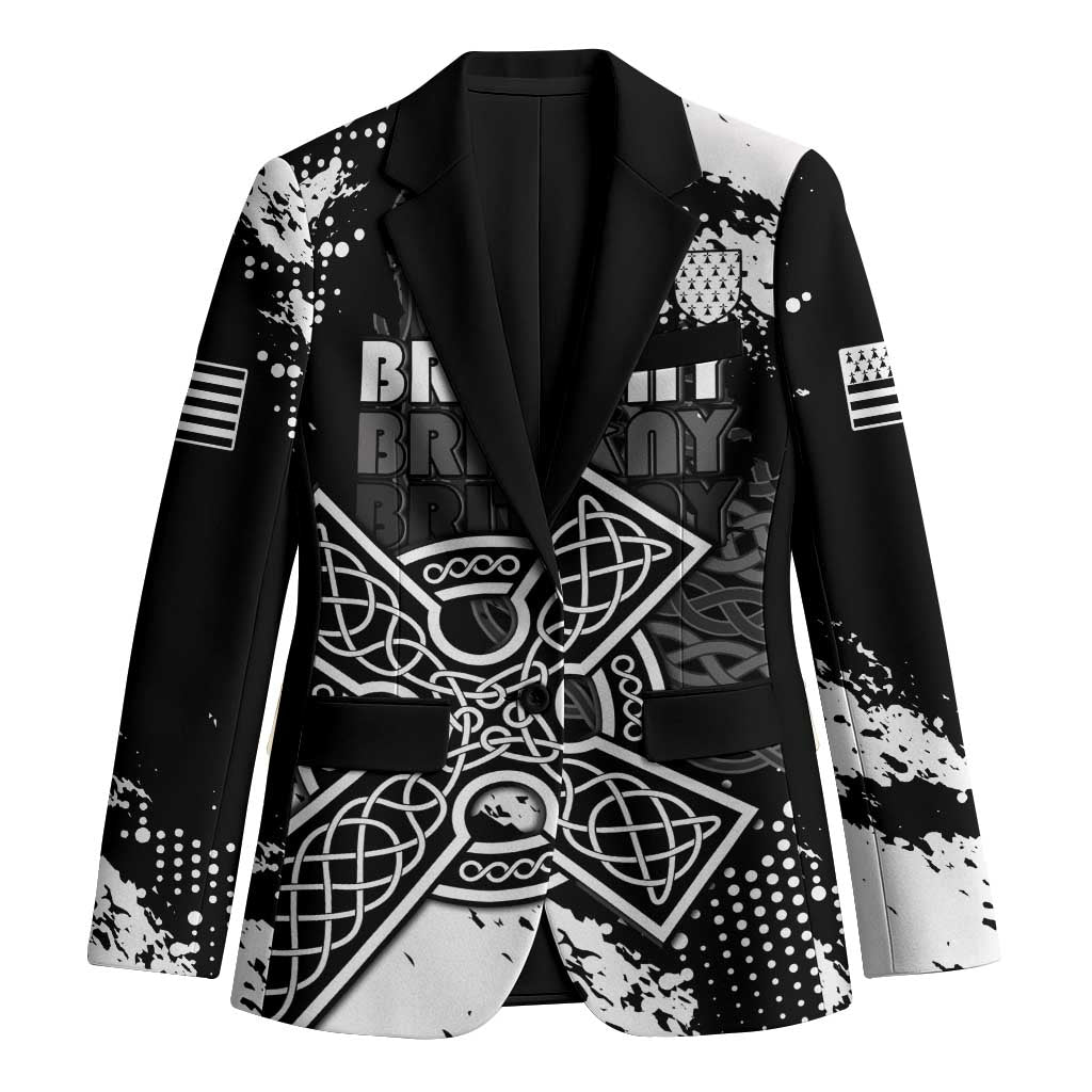 Personalized Brittany Celtic Cross Blazer With Celtic Knotwork - Wonder Print Shop