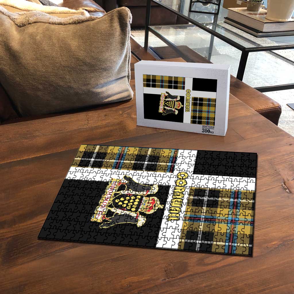 Cornwall Puzzle Coat Of Arms - Cornish Tartan - Wonder Print Shop