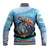 Personalised Barbados Sea Turtle Baseball Jacket Ocean Style - Wonder Print Shop