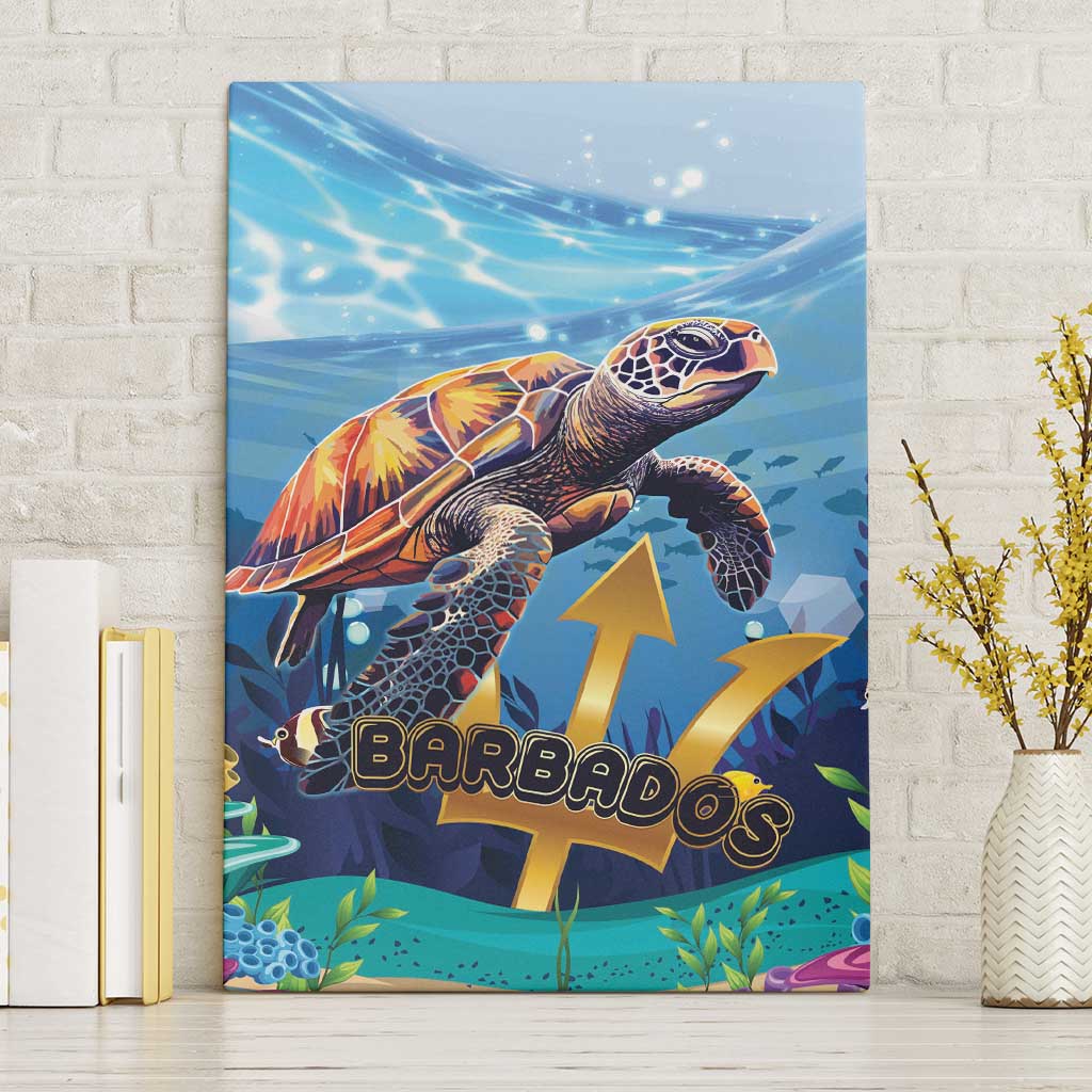 Barbados Sea Turtle Canvas Wall Art Ocean Style - Wonder Print Shop