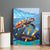 Barbados Sea Turtle Canvas Wall Art Ocean Style - Wonder Print Shop