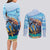 Personalised Barbados Sea Turtle Couples Matching Long Sleeve Bodycon Dress and Long Sleeve Button Shirt Ocean Style - Wonder Print Shop