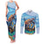 Personalised Barbados Sea Turtle Couples Matching Tank Maxi Dress and Long Sleeve Button Shirt Ocean Style - Wonder Print Shop