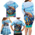 Personalised Barbados Sea Turtle Family Matching Long Sleeve Bodycon Dress and Hawaiian Shirt Ocean Style - Wonder Print Shop