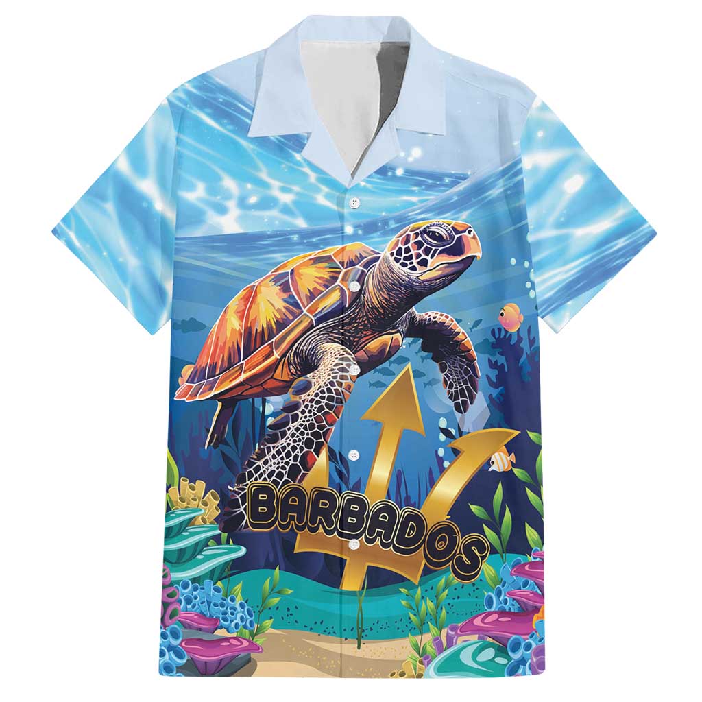 Personalised Barbados Sea Turtle Hawaiian Shirt Ocean Style - Wonder Print Shop