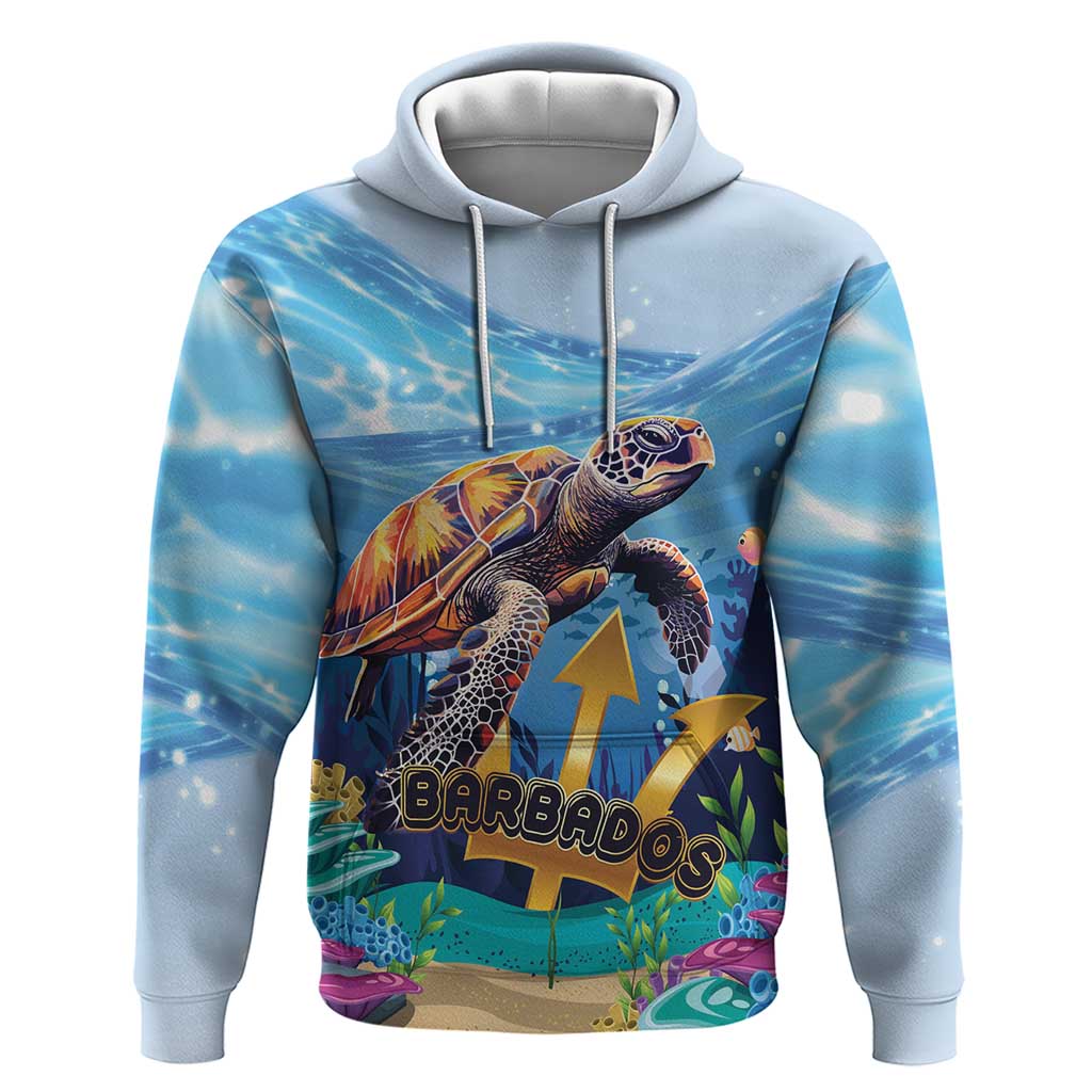 Personalised Barbados Sea Turtle Hoodie Ocean Style - Wonder Print Shop