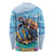 Personalised Barbados Sea Turtle Long Sleeve Shirt Ocean Style - Wonder Print Shop