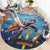 Barbados Sea Turtle Round Carpet Ocean Style