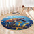 Barbados Sea Turtle Round Carpet Ocean Style