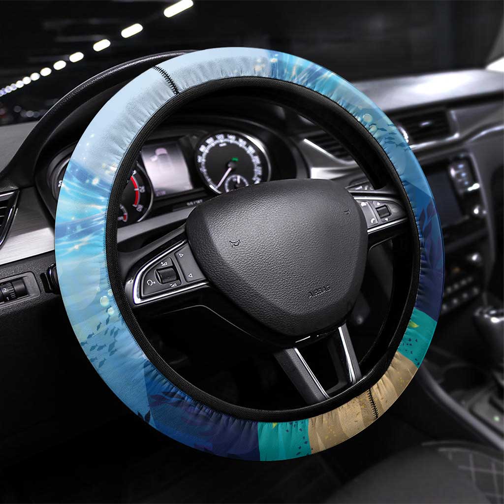 Barbados Sea Turtle Steering Wheel Cover Ocean Style - Wonder Print Shop