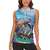 Personalised Barbados Sea Turtle Women Sleeveless Polo Shirt Ocean Style - Wonder Print Shop