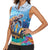 Personalised Barbados Sea Turtle Women Sleeveless Polo Shirt Ocean Style - Wonder Print Shop