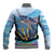 Personalised Barbados Flying Fish Baseball Jacket Ocean Style - Wonder Print Shop