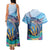 Personalised Barbados Flying Fish Couples Matching Tank Maxi Dress and Hawaiian Shirt Ocean Style - Wonder Print Shop