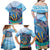 Personalised Barbados Flying Fish Family Matching Off Shoulder Maxi Dress and Hawaiian Shirt Ocean Style - Wonder Print Shop