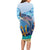 Personalised Barbados Flying Fish Long Sleeve Bodycon Dress Ocean Style - Wonder Print Shop