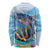 Personalised Barbados Flying Fish Long Sleeve Shirt Ocean Style - Wonder Print Shop