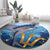 Barbados Flying Fish Round Carpet Ocean Style