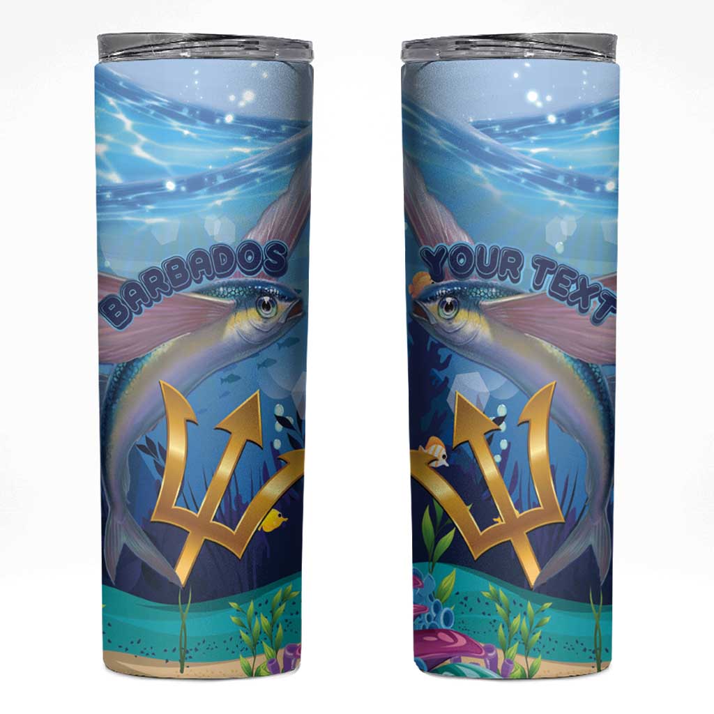 Personalised Barbados Flying Fish Skinny Tumbler Ocean Style - Wonder Print Shop