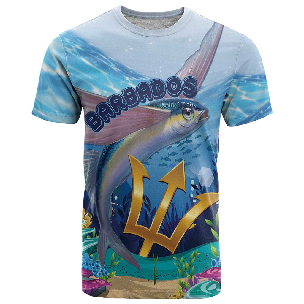 Personalised Barbados Flying Fish T Shirt Ocean Style - Wonder Print Shop