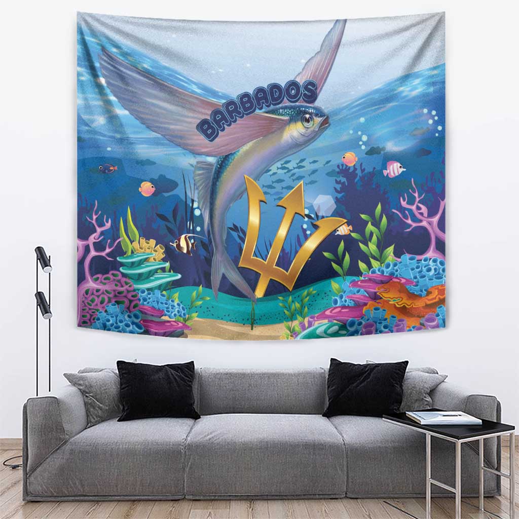 Barbados Flying Fish Tapestry Ocean Style