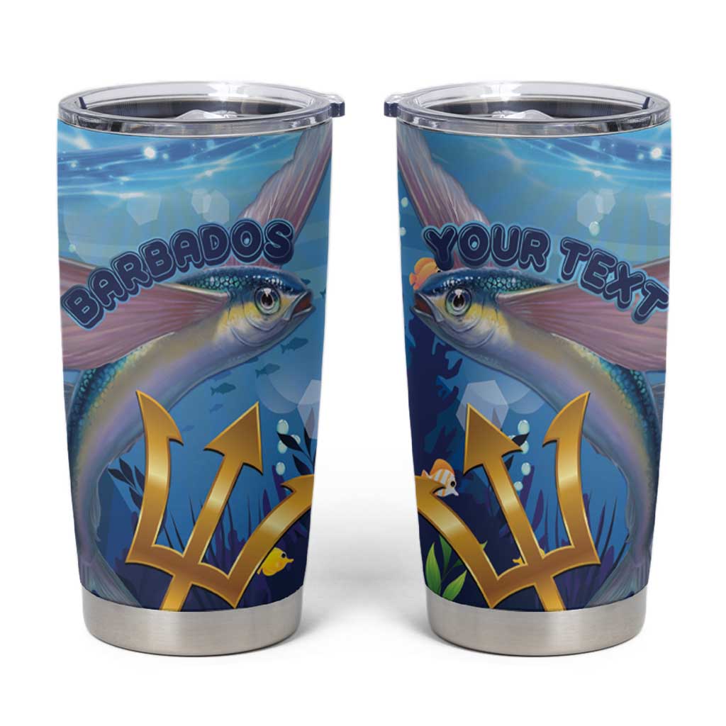 Personalised Barbados Flying Fish Tumbler Cup Ocean Style - Wonder Print Shop