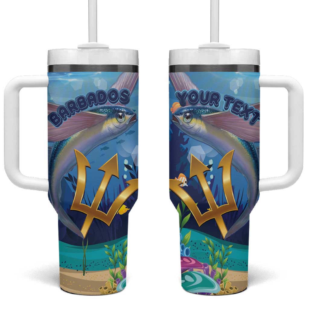 Personalised Barbados Flying Fish Tumbler With Handle Ocean Style - Wonder Print Shop