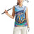 Personalised Barbados Flying Fish Women Sleeveless Polo Shirt Ocean Style - Wonder Print Shop