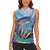 Personalised Barbados Flying Fish Women Sleeveless Polo Shirt Ocean Style - Wonder Print Shop