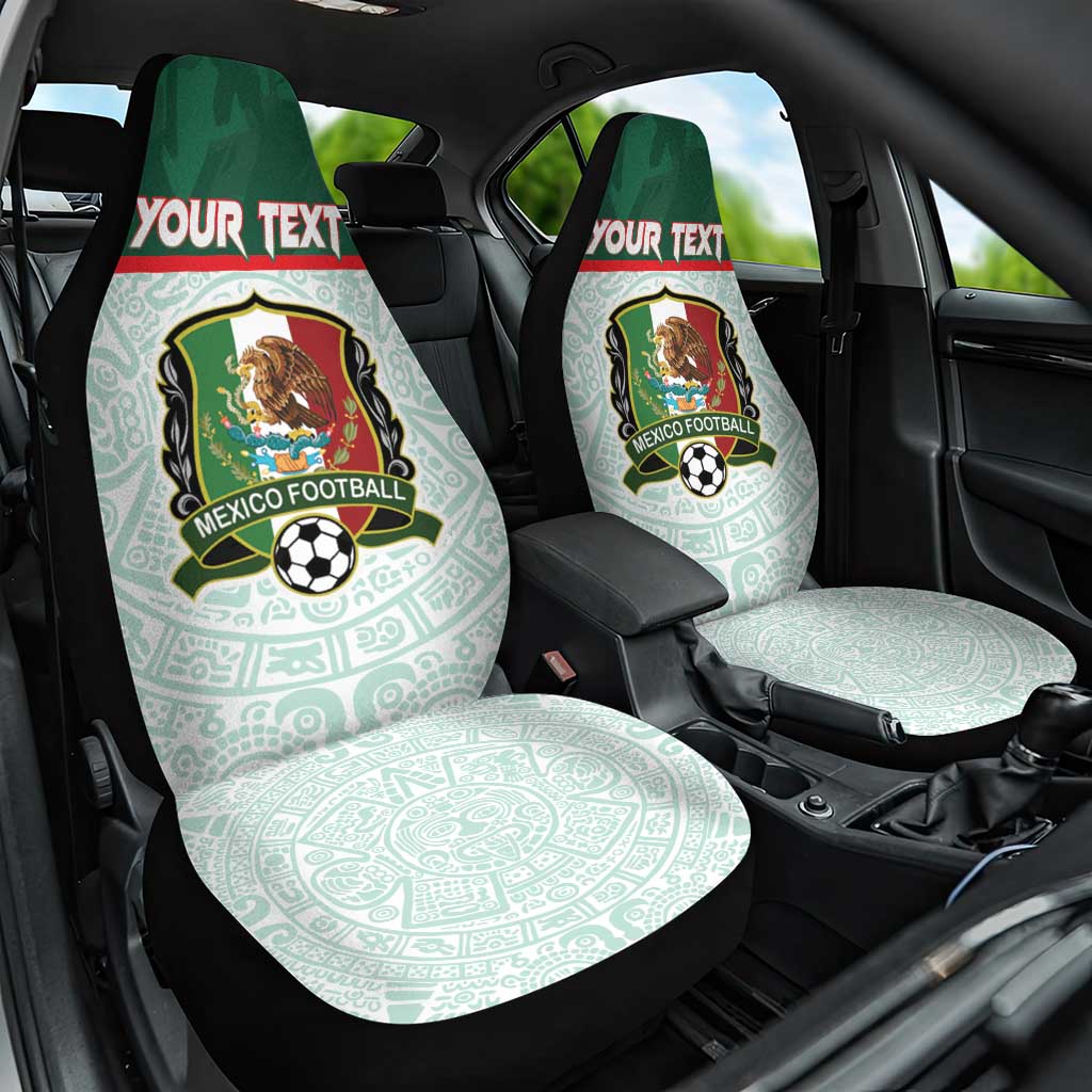 Custom Mexico Football Car Seat Cover Aztec Pattern - Wonder Print Shop