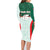 Custom Mexico Football Family Matching Long Sleeve Bodycon Dress and Hawaiian Shirt Aztec Pattern