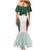 Custom Mexico Football Family Matching Mermaid Dress and Hawaiian Shirt Aztec Pattern