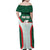 Custom Mexico Football Family Matching Off Shoulder Maxi Dress and Hawaiian Shirt Aztec Pattern