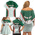 Custom Mexico Football Family Matching Off Shoulder Short Dress and Hawaiian Shirt Aztec Pattern