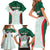 Custom Mexico Football Family Matching Short Sleeve Bodycon Dress and Hawaiian Shirt Aztec Pattern