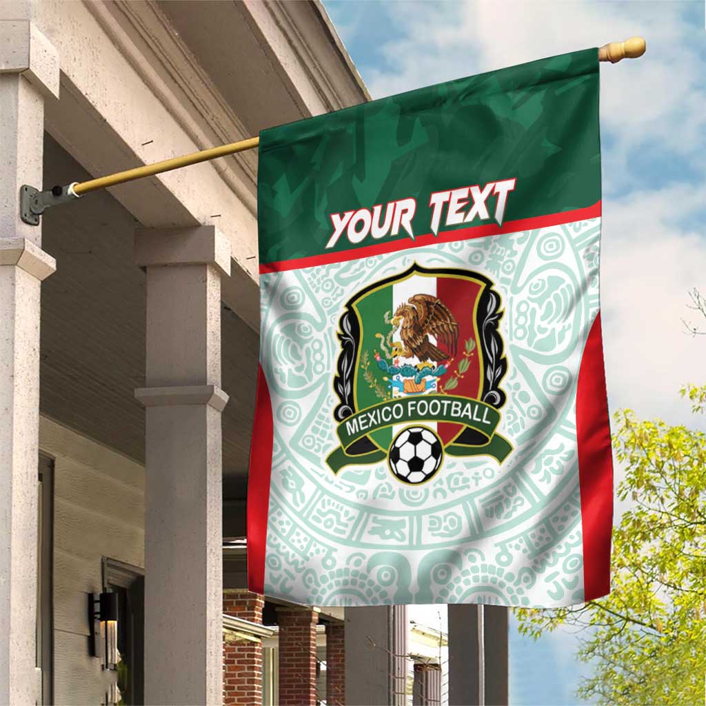 Custom Mexico Football Garden Flag Aztec Pattern - Wonder Print Shop