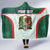 Custom Mexico Football Hooded Blanket Aztec Pattern