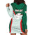 Custom Mexico Football Hoodie Dress Aztec Pattern - Wonder Print Shop