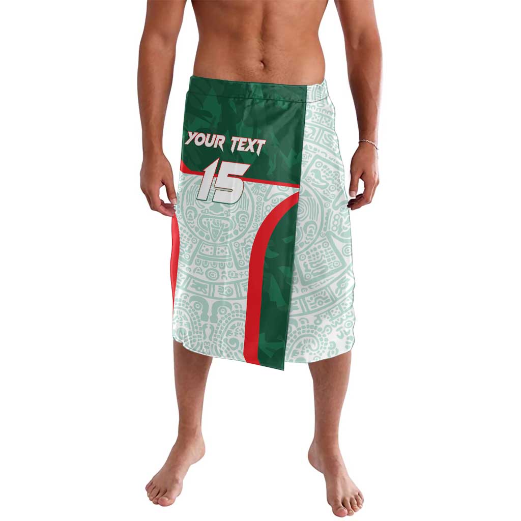 Custom Mexico Football Lavalava Aztec Pattern